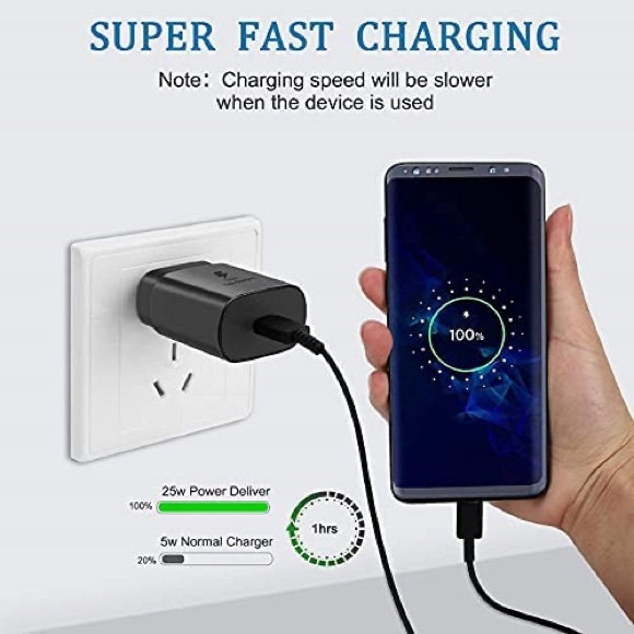 New Samsung Galaxy Note10+ Original 25W USB C Super Fast Charging Wall C… - Picture 2 of 6